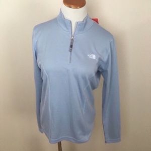 North Face Flight Series El‎ Capilene 1/4 Zip Light Blue Women’s Sz Large NEW
